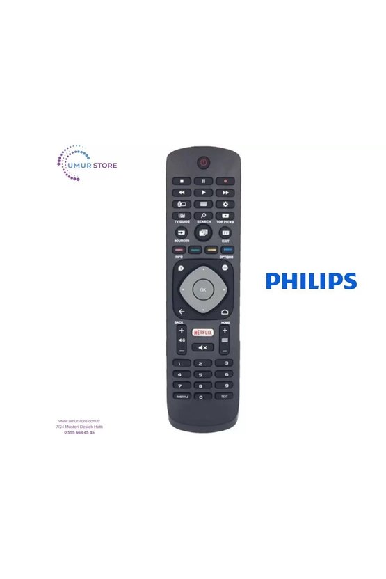 Philips İle Uyumlu 43PFS530262 Led Televizyon Kumandası