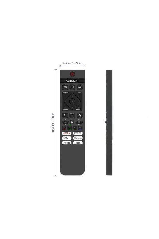 Philips İle Uyumlu Model 65PUS700012 Android Led Tv Kumandası-Mikrofonsuz