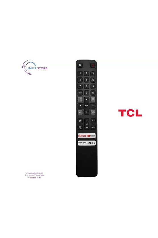 Tcl İle Uyumlu 98C855 Smart Tv Kumanda-Mikrofonsuz