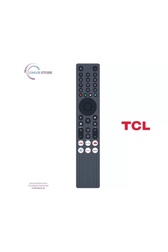 TCL İle Uyumlu 98C6K Mikrofonlu Led Tv Kumandası