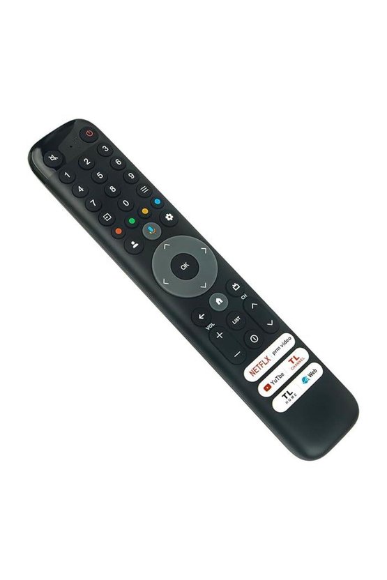 Tcl 55T8B İle Uyumlu 4k Qled Tv Mikrofonlu Kumanda