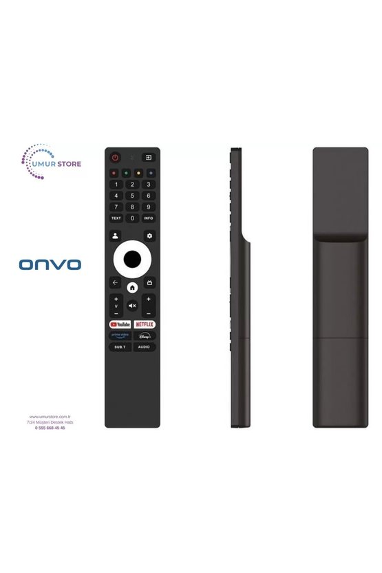 Onvo İle Uyumlu 55VQ90F3UA Smart Led Tv Kumandası-Mikrofonsuz