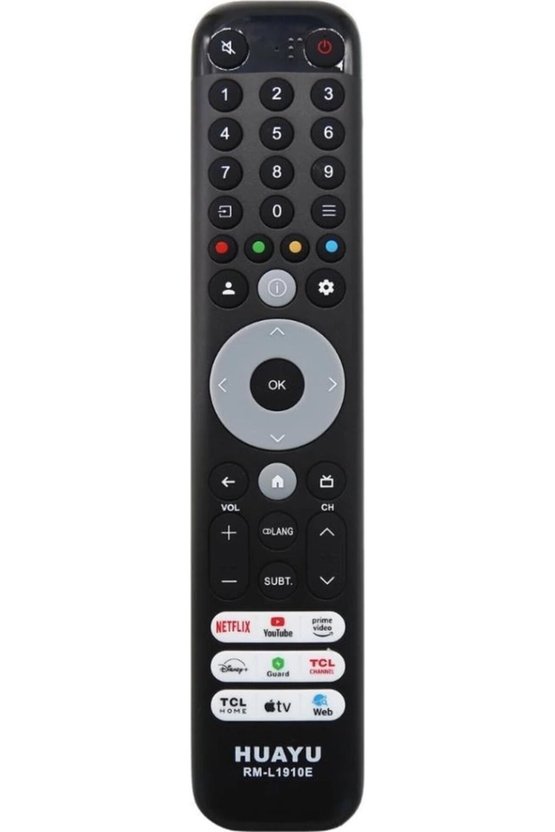 Huayu TCL Netflix-Youtube Tuşlu Universal Led Tv Kumanda Huayu RM-L1910E