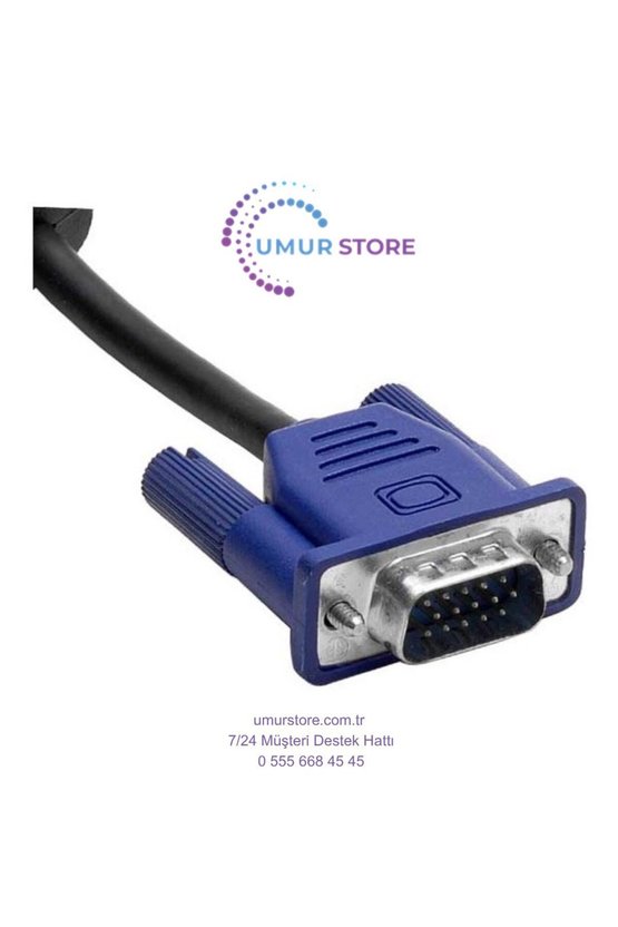 Vga Kablo 15 Pin ErkekErkek 15 Metre *Hytech Ht-Vga15