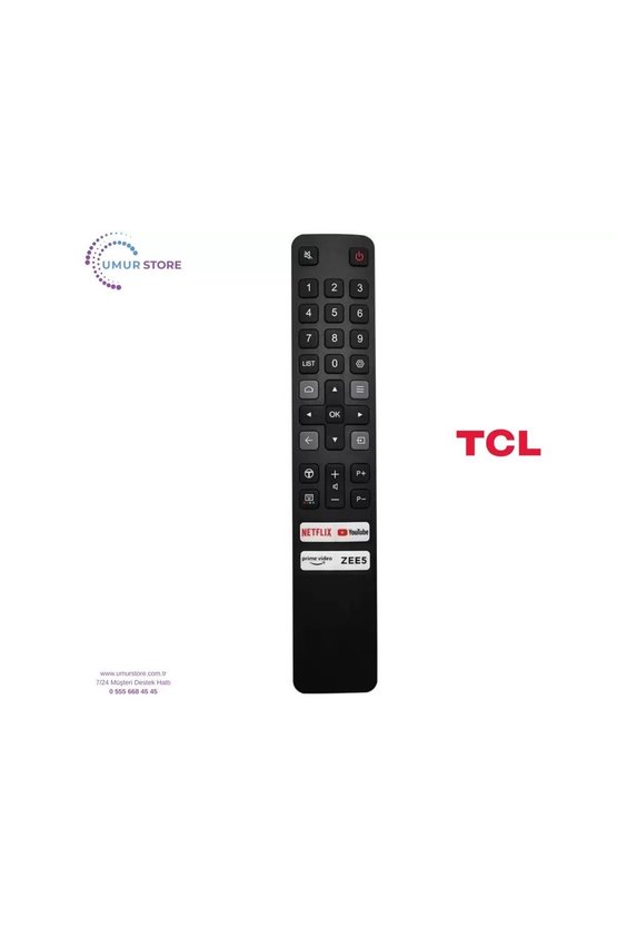 TCL İle Uyumlu 50C755 Smart HD Led Tv Kumanda-Mikrofonsuz