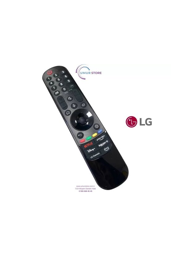 LG İle Uyumlu Model OLED65G45LW Webos Tv Kumandası-Mikrofon ve Air Mouse