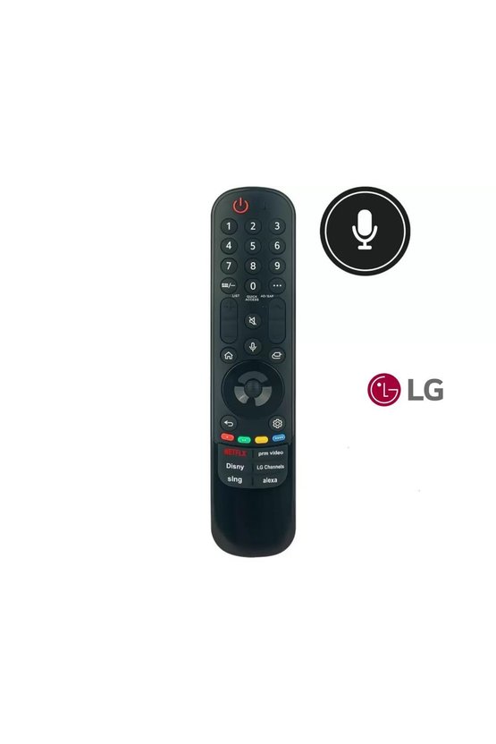 LG İle Uyumlu Model OLED48C3PUA Smart Tv Kumandası-Mikrofon ve Air Mouse