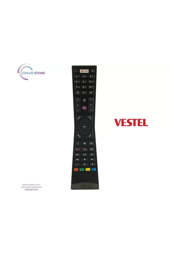 VESTEL İle Uyumlu 49FD7400 Led TV Kumandası