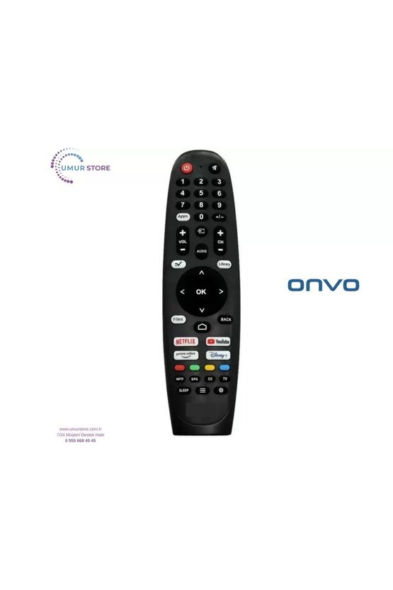 Onvo İle Uyumlu Model 43VQ80F2FA Smart Led Tv Kumanda-Mikrofonsuz