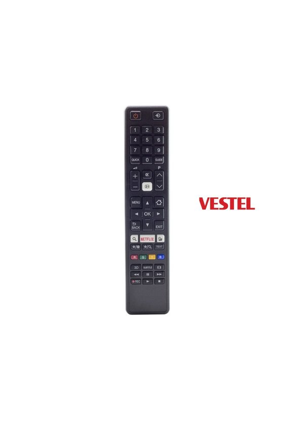 Vestel İle Uyumlu Lcd Led Netflix Youtube Prime Video Tuşlu Televizyon Kumandası