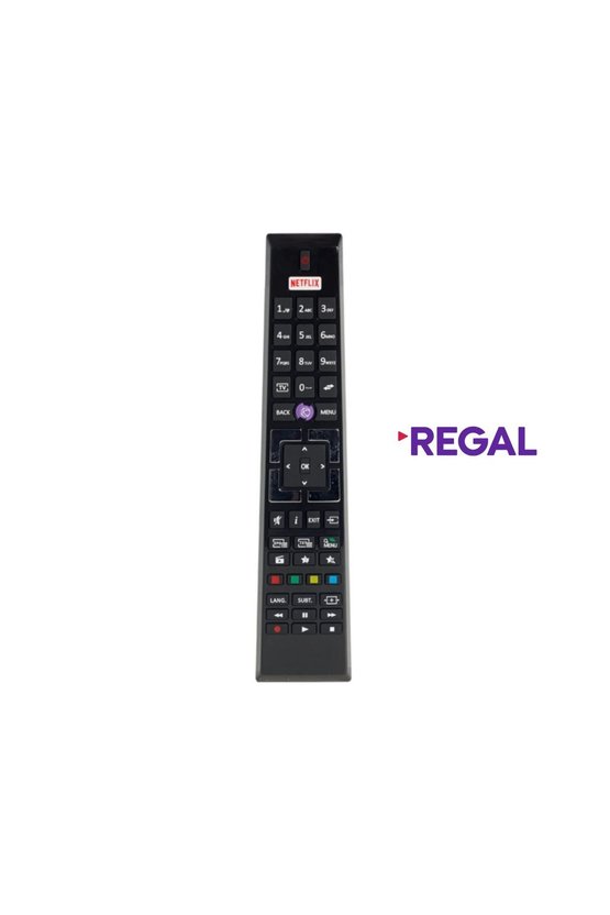 Regal İle Uyumlu Mor Tuşlu Netflix Lcd Led Televizyon Kumandası