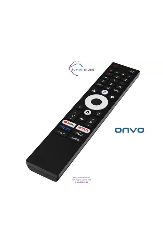 Onvo İle Uyumlu Model 65OVF9001UQ Mikrofonlu Smart 4K Led Tv Kumandası