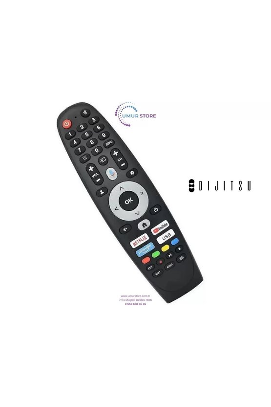 Dijitsu İle Uyumlu Model 43DG29000 Mikrofonlu Google Smart Tv Kumanda