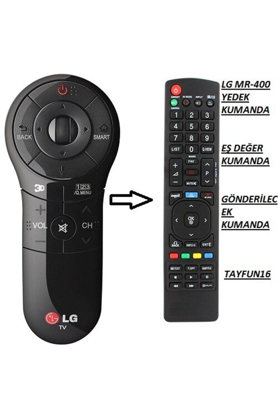 Lg Sihirli Mause An-mr 400 Yedek Kumandası