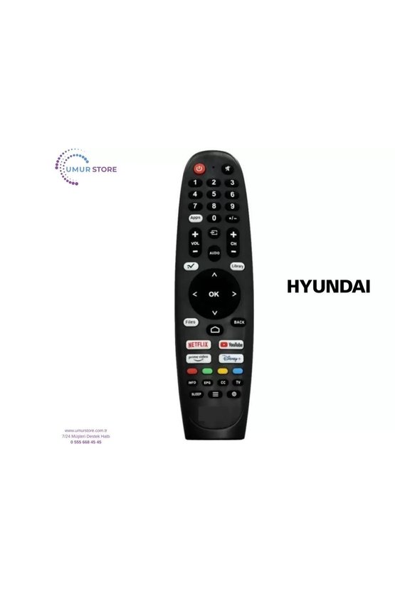 Hyundai İle Uyumlu Model 65HYN3405 Led Tv Kumandası