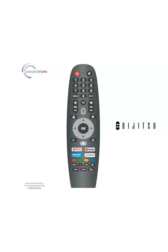 Dijitsu İle Uyumlu Model 58DQ38000 Mikrofonlu Google Smart Tv Kumanda
