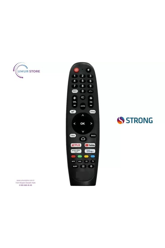 Strong İle Uyumlu ML55EW8000F Whaleos Smart Led Tv Kumandası