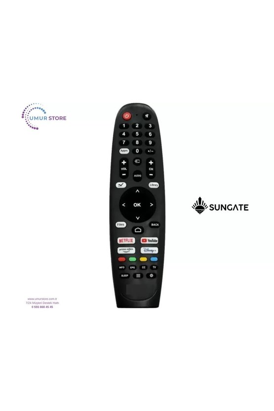Sungate İle Uyumlu SG-A5570 Android Tv Kumanda-Mikrofonsuz