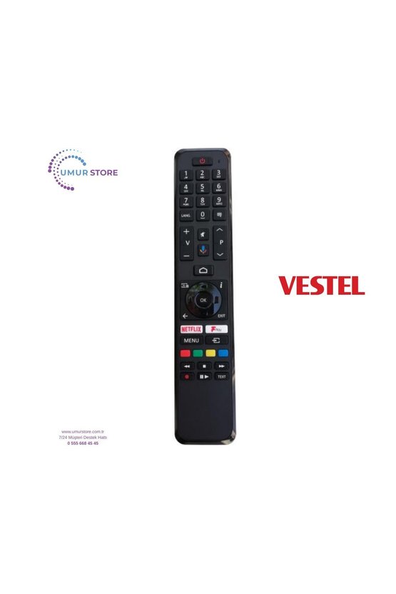 Vestel İle Uyumlu 50UA9800 Bluetooth Sesli Tv Kumandası