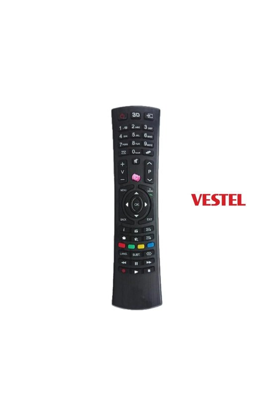 Vestel İle Uyumlu Lcd Led 3D Tuşlu Televizyon Kumandası