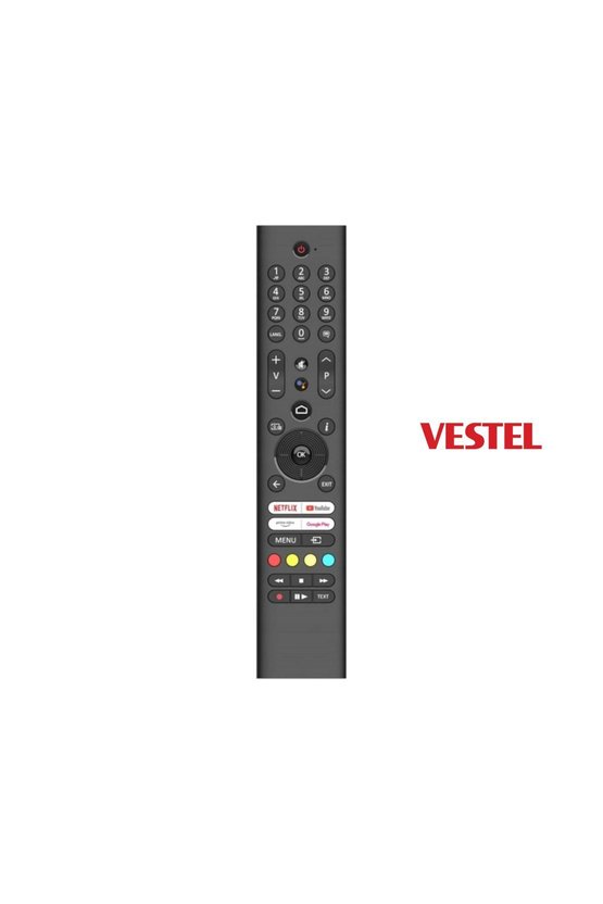 Vestel İle Uyumlu V6 Netflix Youtube Prime Google Tuşlu Televizyon Kumandası -Ses Komutlu