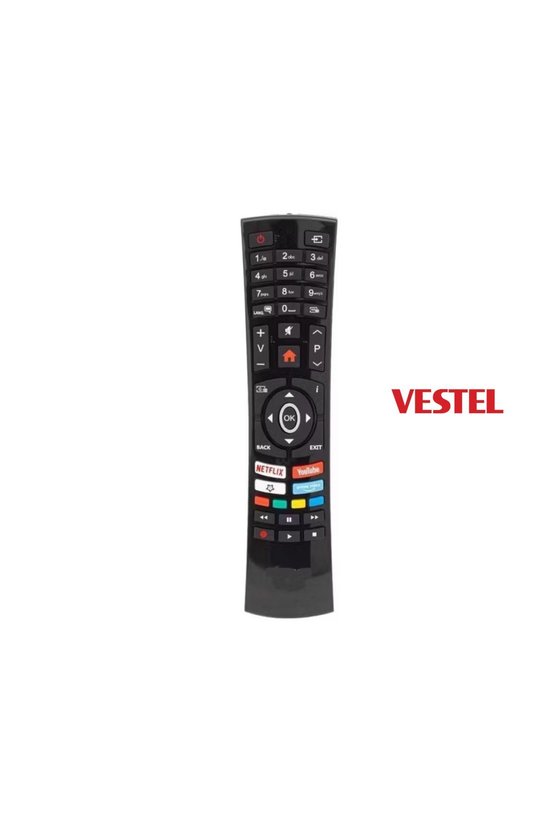 Vestel İle Uyumlu Netflix Youtube Prime Video Tuşlu Televizyon Kumandası