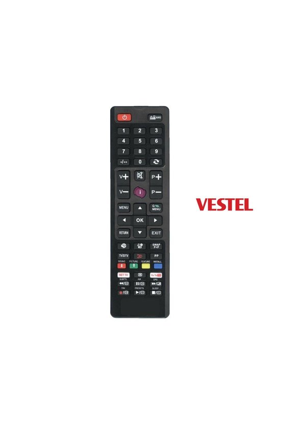 Vestel İle Uyumlu Mor Tuşlu Youtube Netflix Akıllı Televizyon Kumandası