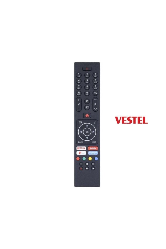Vestel İle Uyumlu Lcd Led Netflix Youtube Prime Video Tuşlu Televizyon Uzaktan Kumandası