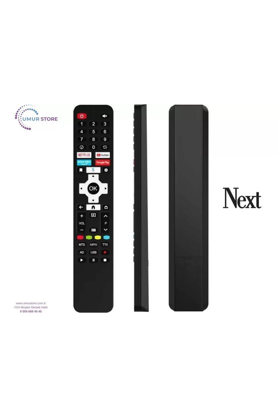 Next İle Uyumlu Model YE-50GFSG8-QLED Mikrofonlu Smart Tv Kumanda