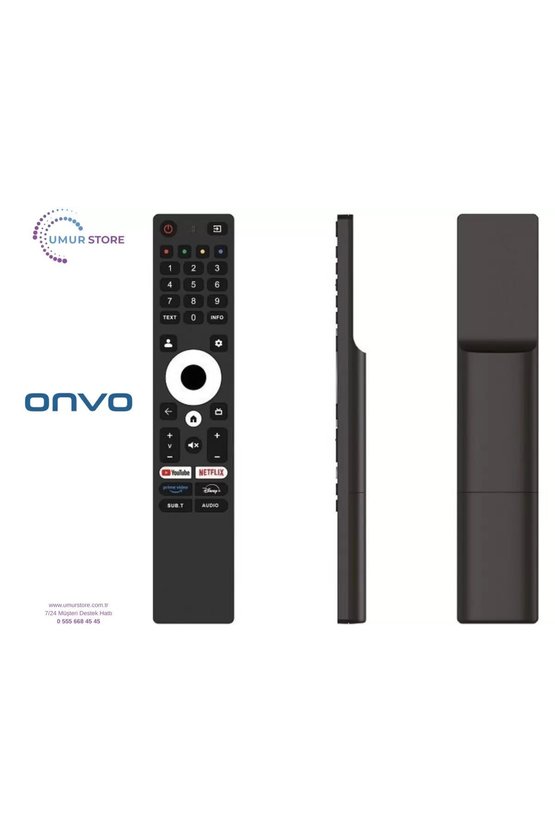 Onvo İle Uyumlu Model 55OVF9250UQ Smart Tv Kumanda-Mikrofonsuz