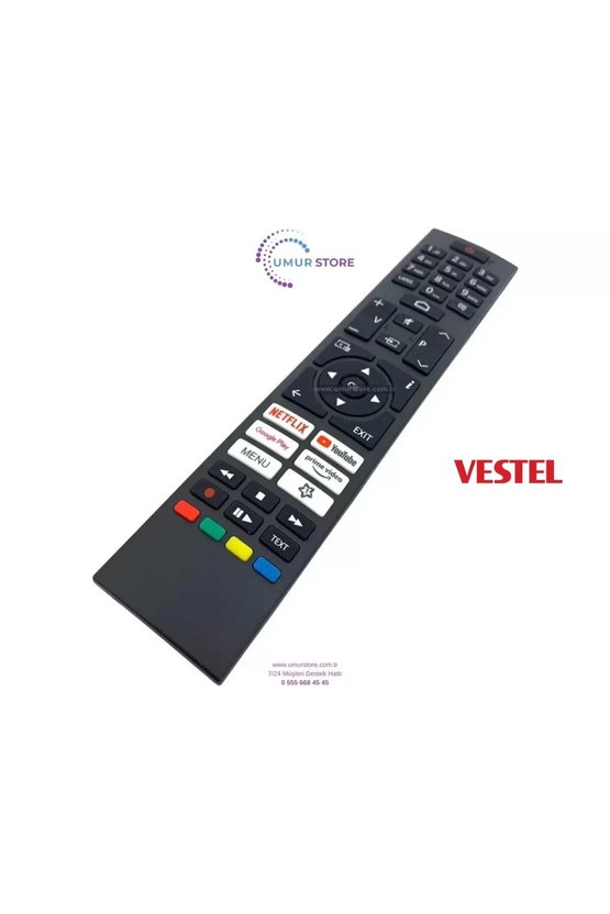 Vestel İle Uyumlu 65UT9740 Smart Tv Kumandası-Mikrofonsuz
