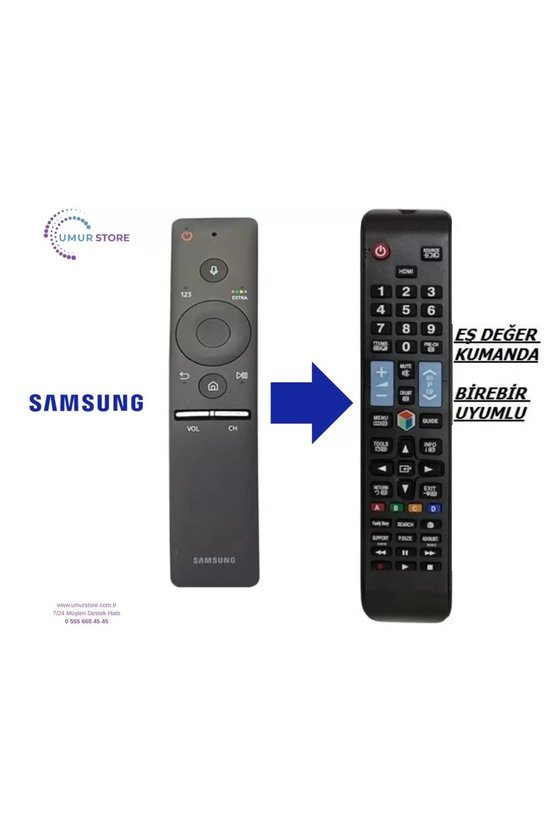 Samsung İle Uyumlu 49NU8000 TV Yedek Kumandası