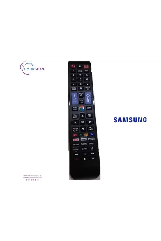 SAMSUNG İle Uyumlu Netflix Primevideo Amazon Sports Tuşlu 4K LED Televizyon Kumandası