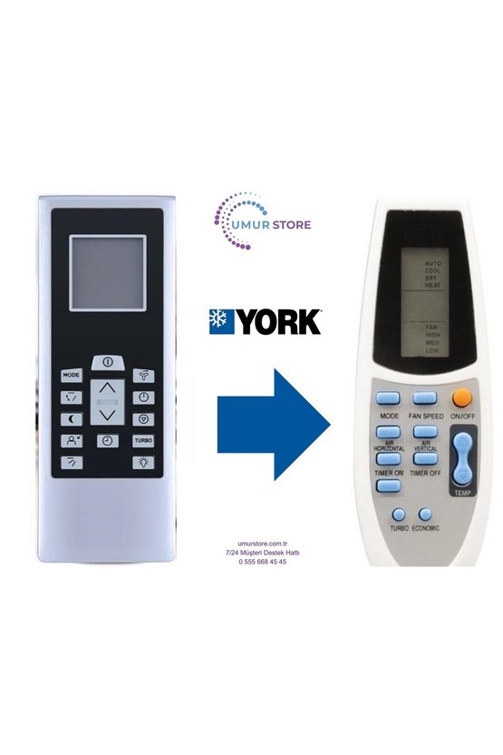 York Electrolux RG01BGEF-ELBR Klima Kumandası