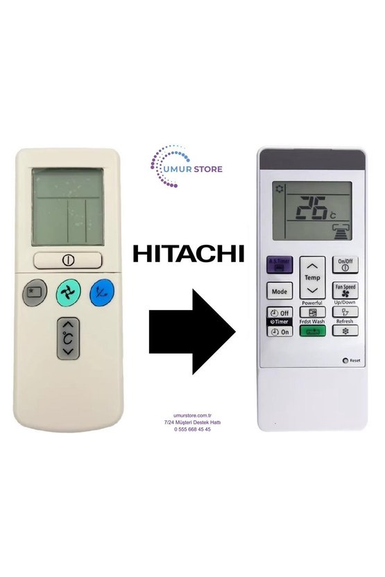 Hitachi RAR-3U3 Uyumlu Klima Kumandası