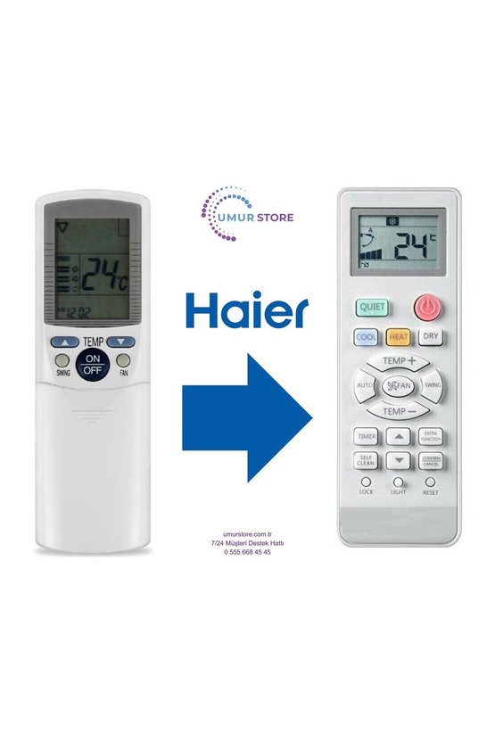 Haier YR-D01 Uyumlu Klima Kumandası