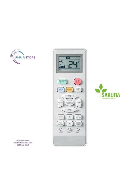 Sakura Arashi SAC24U Uyumlu İnverter Klima Kumandası