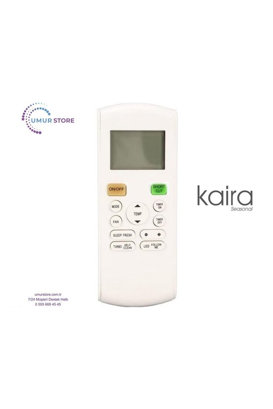 Kaira DTXR50KPV1B Uyumlu İnverter Klima Kumandası