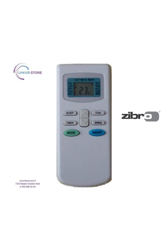 Zibro S1135 Uyumlu Klima Kumandası