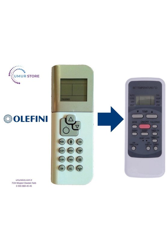 Olefini RG19B E Klima Kumandası –Eşdeğer