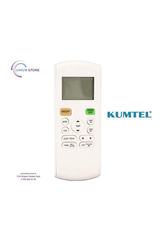 Kumtel TRXN71UV1B Uyumlu İnverter Klima Kumandası