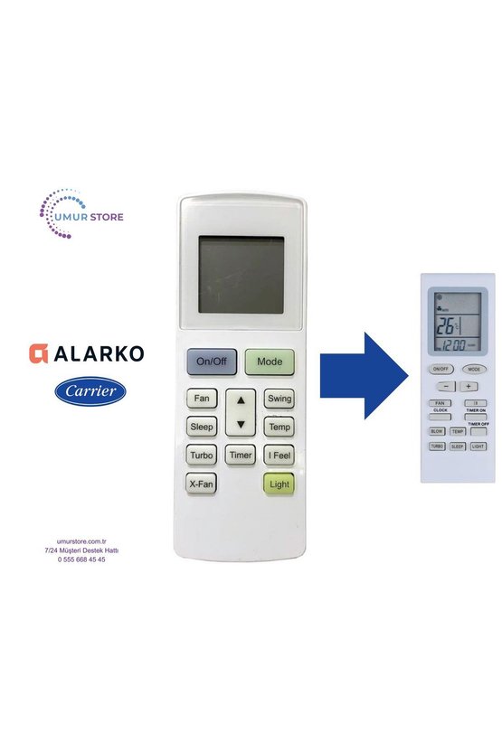 Alarko Carrier Klima Kumandası – Eşdeğer