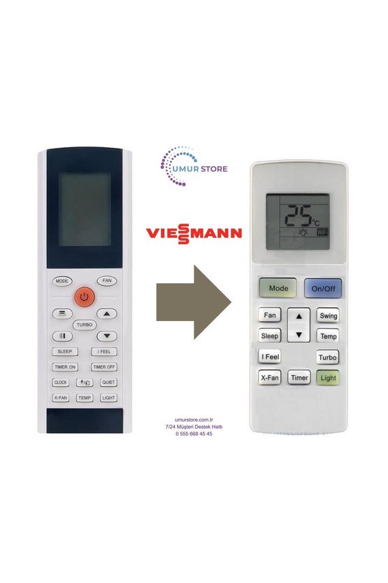 Viessmann YAC1FB9 Uyumlu İnverter Klima Kumandası