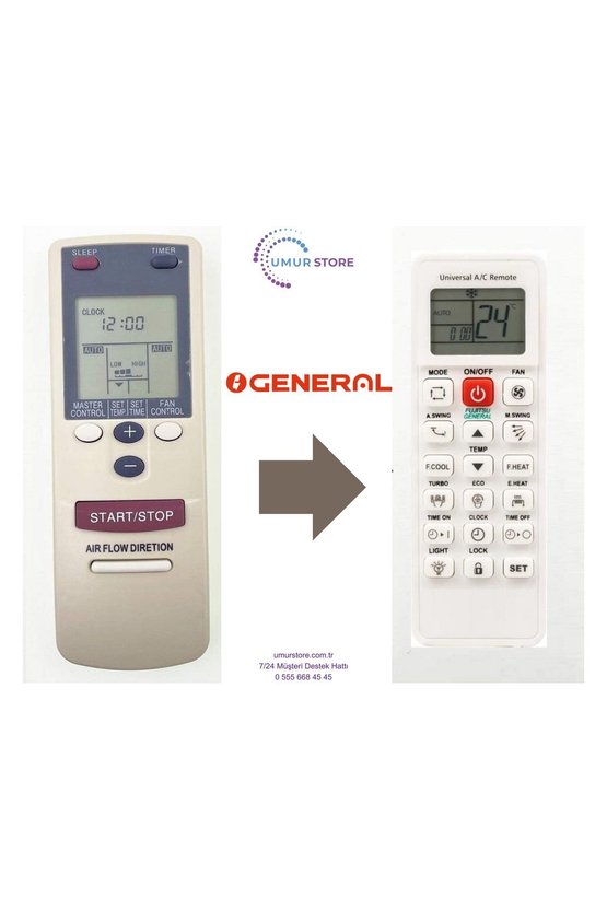 General Fujitsu AR-BB9 Klima Kumandası