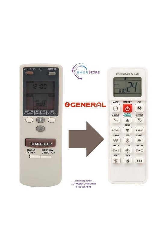 General Fujitsu AR-DB5 Klima Kumandası