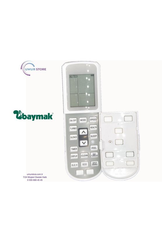 Baymak YKR-L201E Uyumlu Klima Kumandası