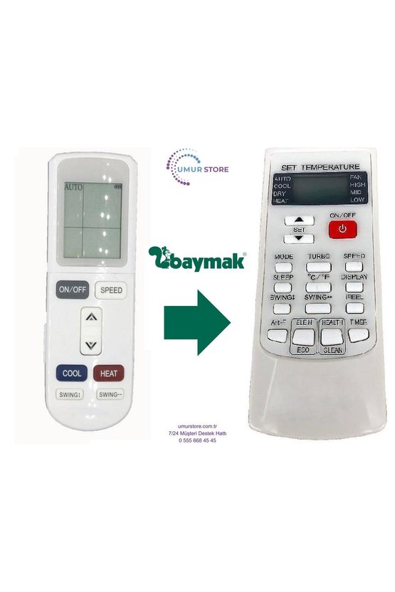 Baymak Elegant Prime YKR-L201E Klima Kumandası
