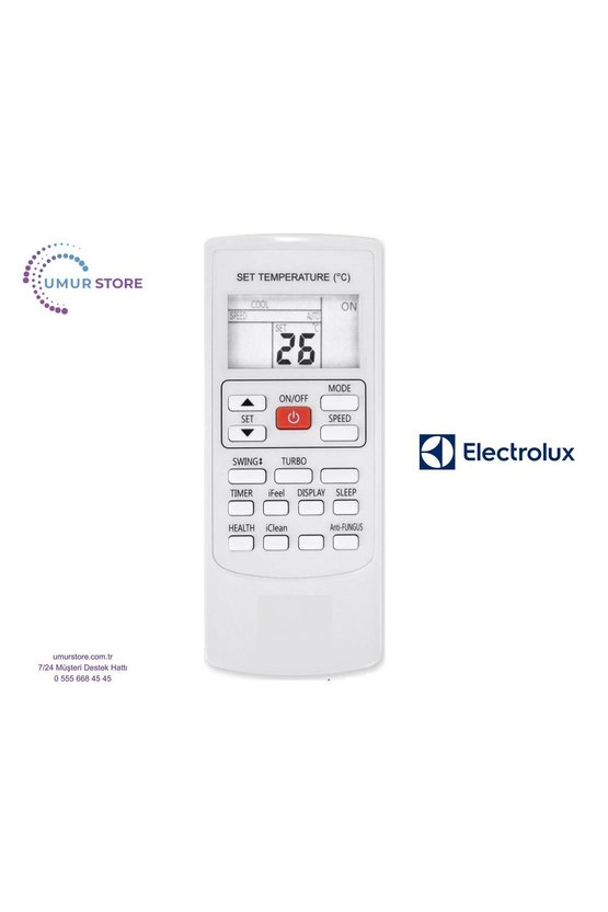 Electrolux EXP26U338CW Uyumlu Mobil Portatif Klima Kumandası