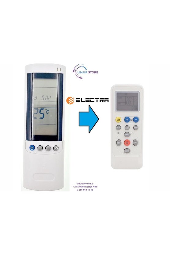 Electra Airwell Johnson Elco RC08B PN 202055091468 Klima Kumandası