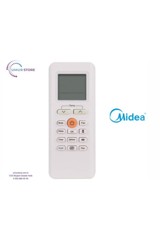 Midea RG70C Uyumlu Klima Kumandası